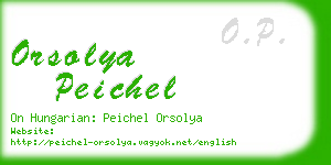 orsolya peichel business card
